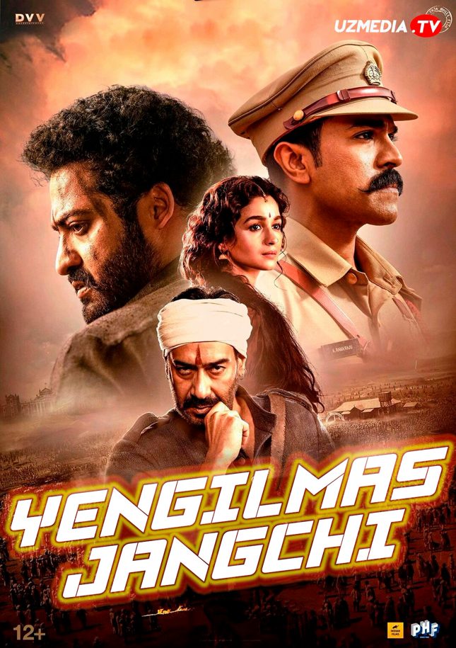 Yengilmas jangchi / Taqdirlar to'qnashuvi tarixi / RRR Hind kino Uzbek tilida O'zbekcha 2022 tarjima kino 4K Ultra UHD skachat  Y